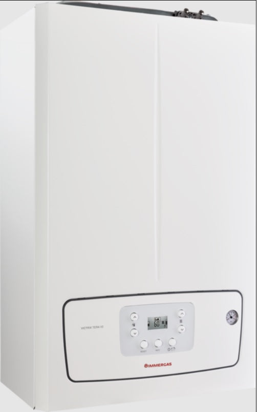 caldaia a condensazione immergas victrix tera 28 v2 low nox gpl completo di kit scarico fumi