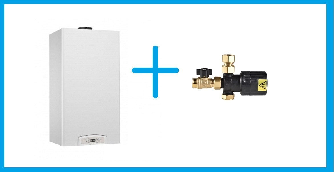 caldaia a gas chaffoteaux cx green 24 eu a condensazione completa di kit fumi metano con defangatore rubinetterie bresciane in omaggio copia