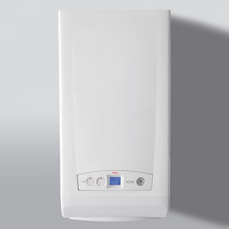caldaia a gas unical kon m c28 kw a condensazione metano completa di kit scarico fumi new erp