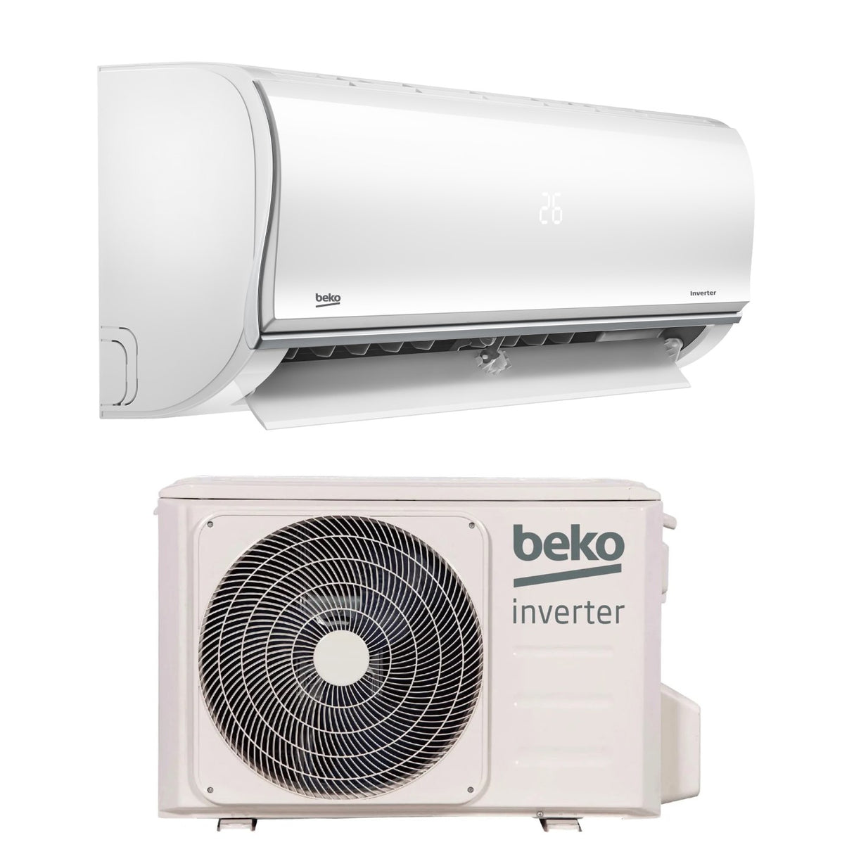 climatizzatore condizionatore beko inverter 12000 btu brhpr120 brhpr121 r 32 wi fi optional classe a__ a_