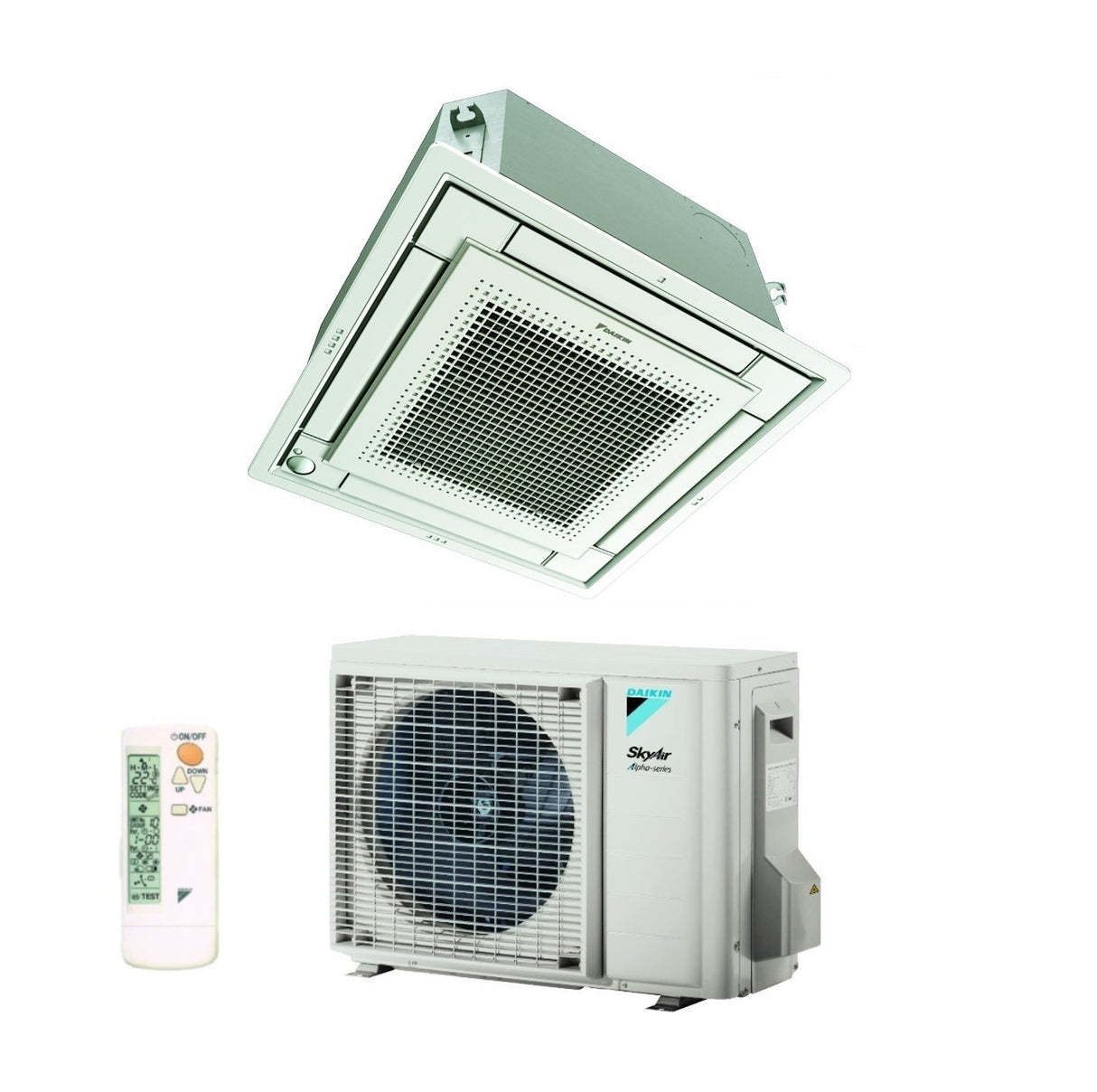 climatizzatore condizionatore daikin a cassetta fully flat 18000 btu ffa50a9 r 32 wi fi optional con comando a filo e griglia inclusi