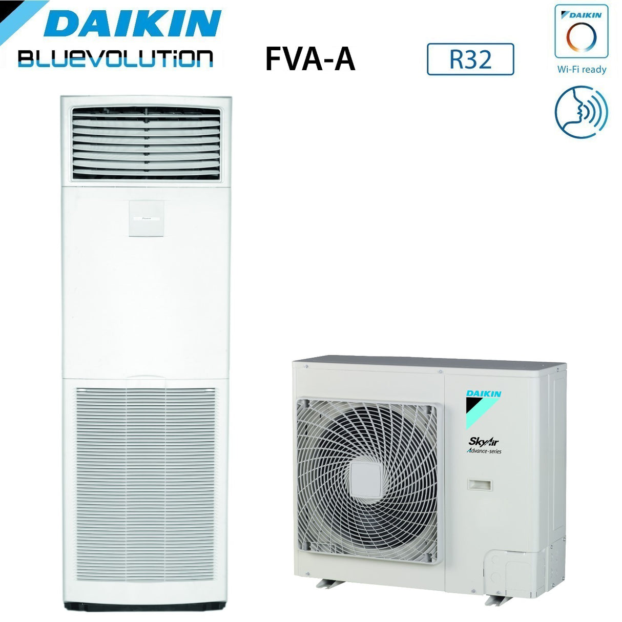 climatizzatore condizionatore daikin bluevolution a colonna 24000 btu fva71a _ rzasg71mv1 monofase r 32 wi fi optional classe a_ a_