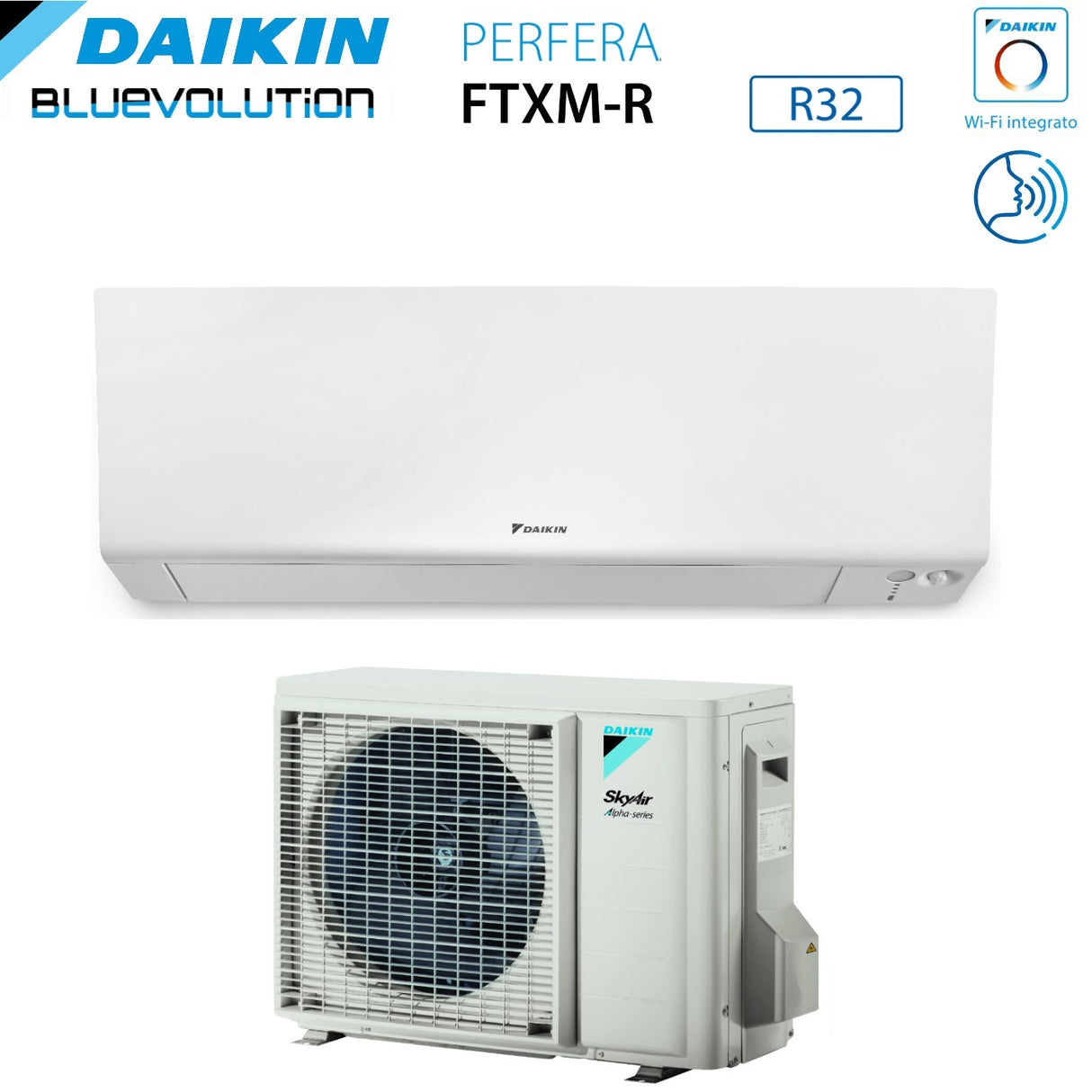 climatizzatore condizionatore daikin bluevolution inverter serie perfera wall 18000 btu ftxm50r _ rzag50a r 32 wi fi integrato classe a__ a__