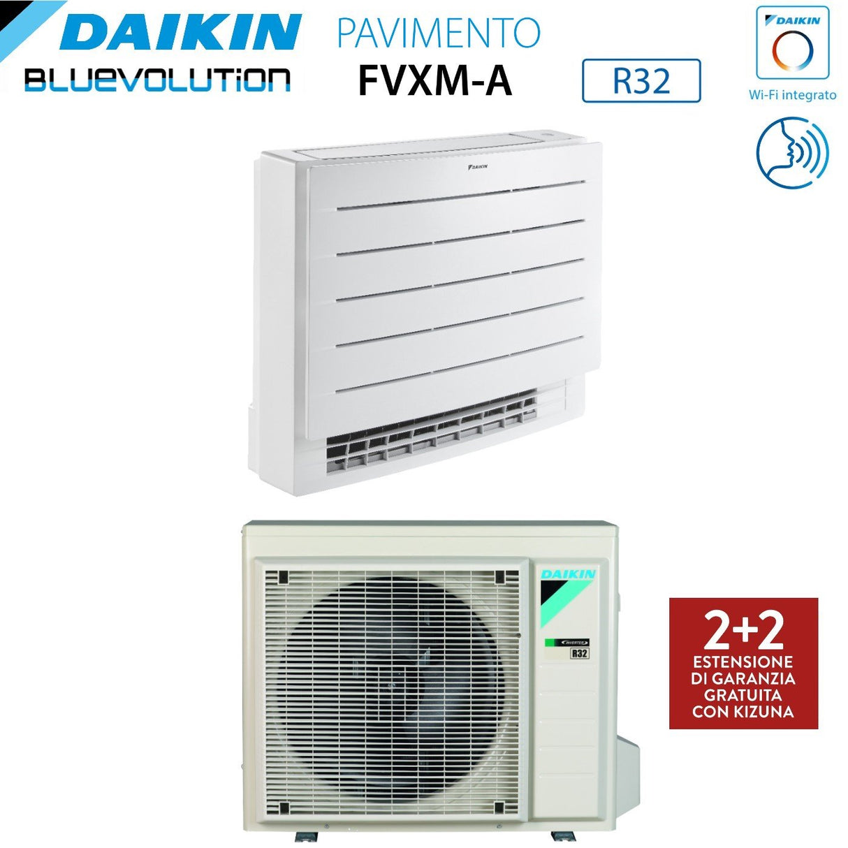 climatizzatore condizionatore daikin bluevolution perfera a pavimento 9000 btu fvxm25a r 32 wi fi integrato telecomando a infrarossi incluso garanzia italiana novita