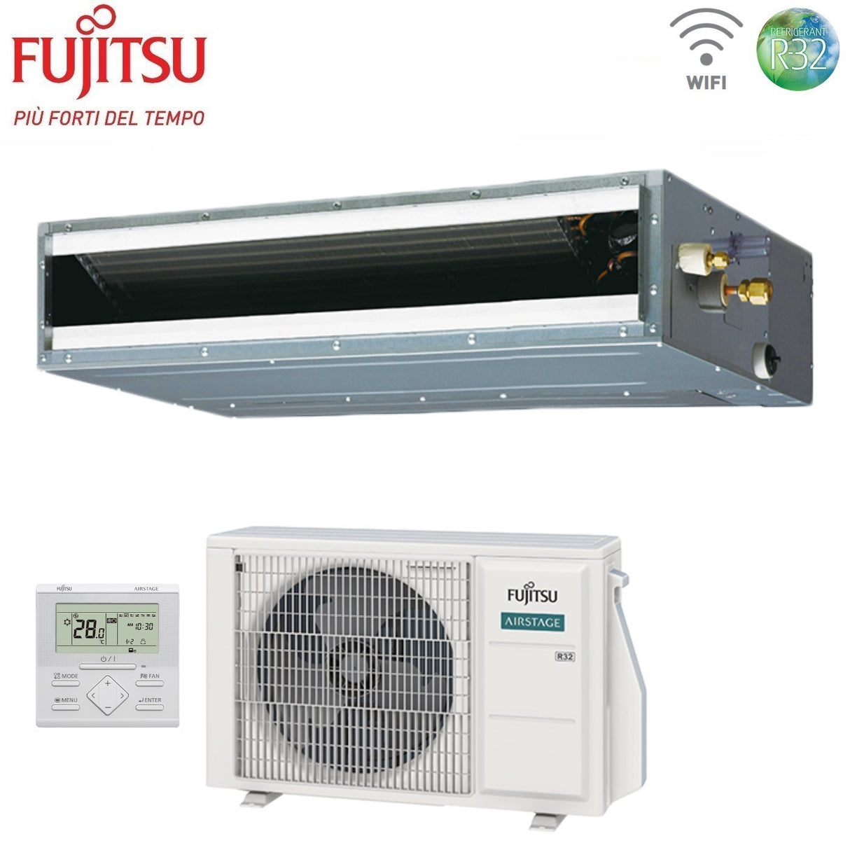 climatizzatore condizionatore fujitsu canalizzato canalizzabile bassa prevalenza serie kl eco 12000 btu r 32 3ngf89115 arxg12kllap a_ novita