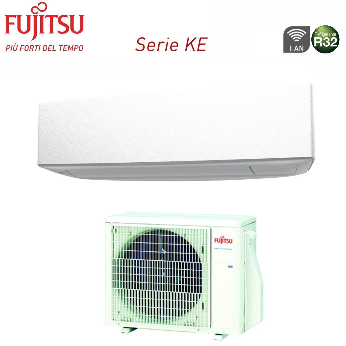 climatizzatore condizionatore fujitsu inverter serie ke white 14000 btu asyg14ketf r 32 wi fi integrato 3ngf87245 colore bianco classe a__ a_
