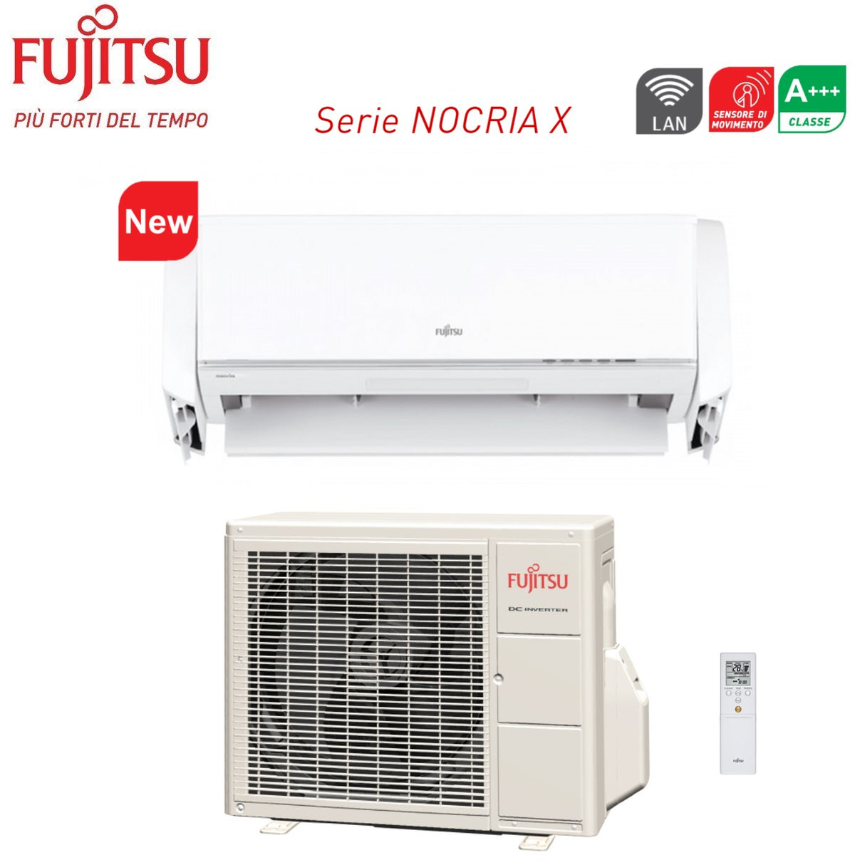 climatizzatore condizionatore fujitsu inverter serie nocria x 9000 btu asyg09kxca r 32 wi fi integrato classe a___ novita