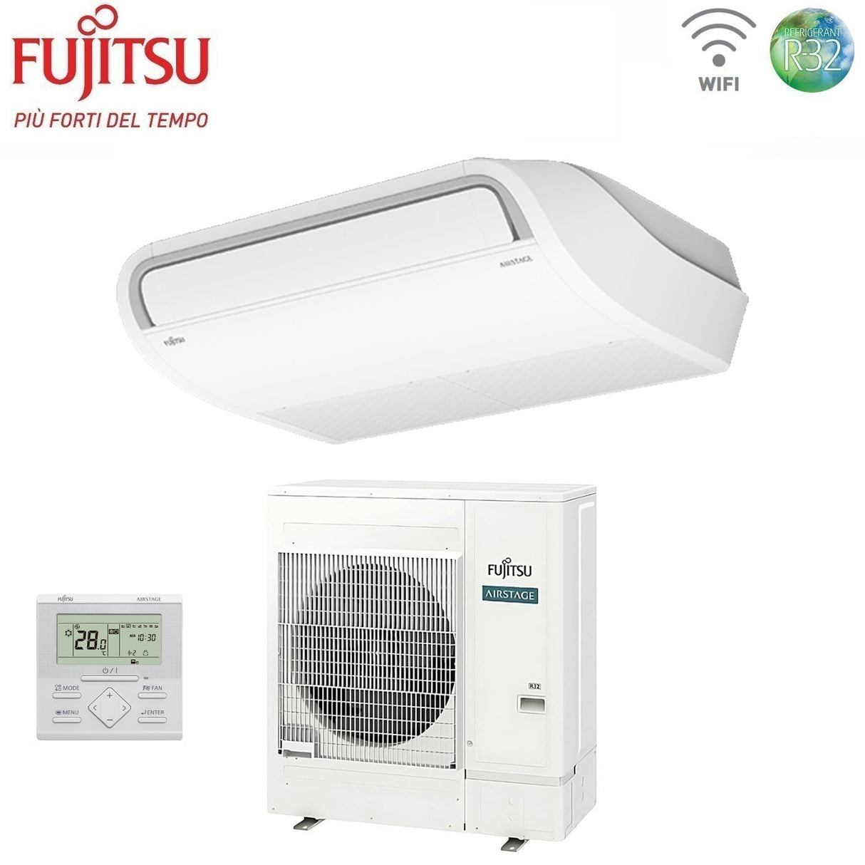 climatizzatore condizionatore fujitsu inverter soffitto serie eco kr 45000 btu abyg45krta _ aoyg45kata r 32 3ngf83100 wi fi optional con filocomando di serie