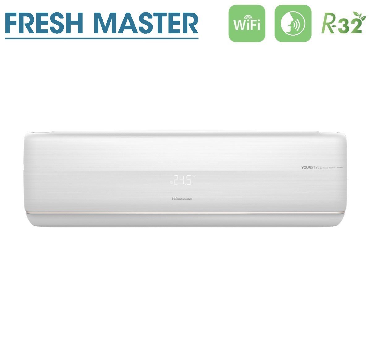 climatizzatore condizionatore hisense inverter serie fresh master 9000 btu qf25xw00g r 32 wi fi integrato classe a___ novita