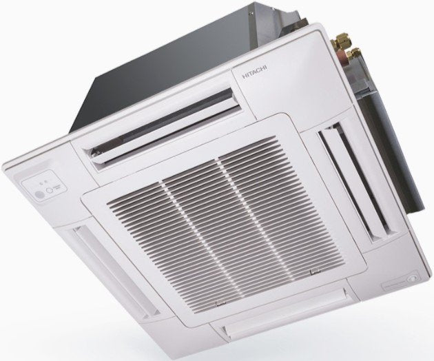 climatizzatore condizionatore hitachi a cassetta 4 vie inverter 9000 btu rai 25rpe r 32 wi fi optional con griglia inclusa novita