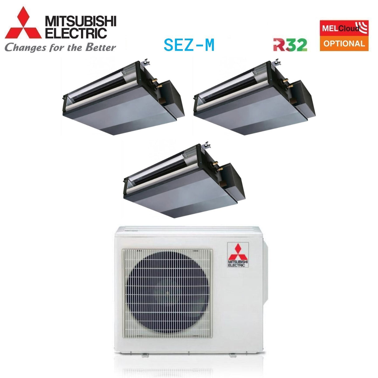 climatizzatore condizionatore mitsubishi electric canalizzato canalizzabile trial split inverter 9 9 18 con mxz 3f68vf r 32 wi fi optional 9000 9000 18000