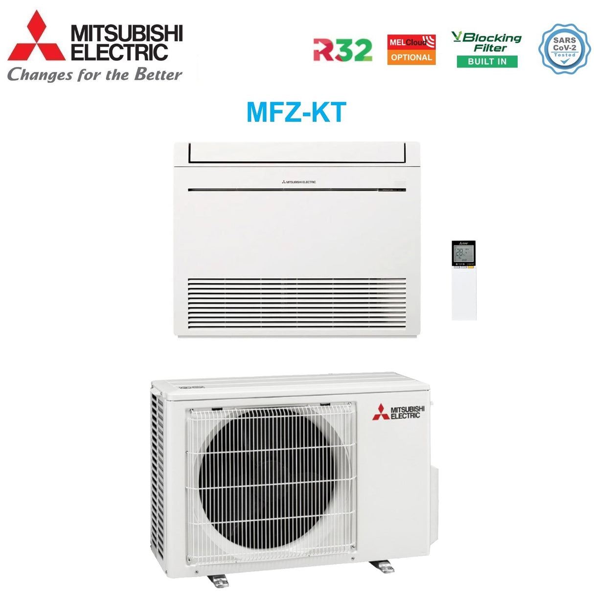 climatizzatore condizionatore mitsubishi electric inverter pavimento mfz kt50 18000 btu gas r 32 wi fi optional
