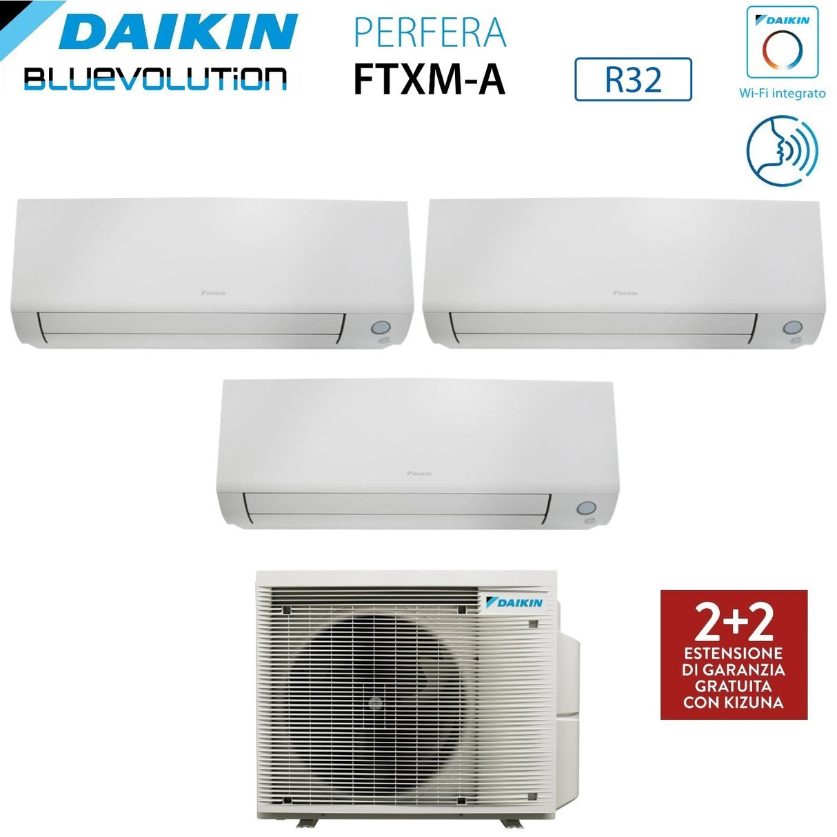 daikin climatizzatore condizionatore daikin bluevolution trial split inverter serie perfera all season 9912 con 3mxm68a r 32 wi fi integrato 9000900012000 garanzia italiana