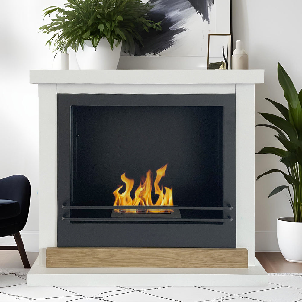 divina fire camino a bioetanolo biocamino da terra divina fire stoccolma in legno bianco l75xp24xh68 cm ean 8056157807650