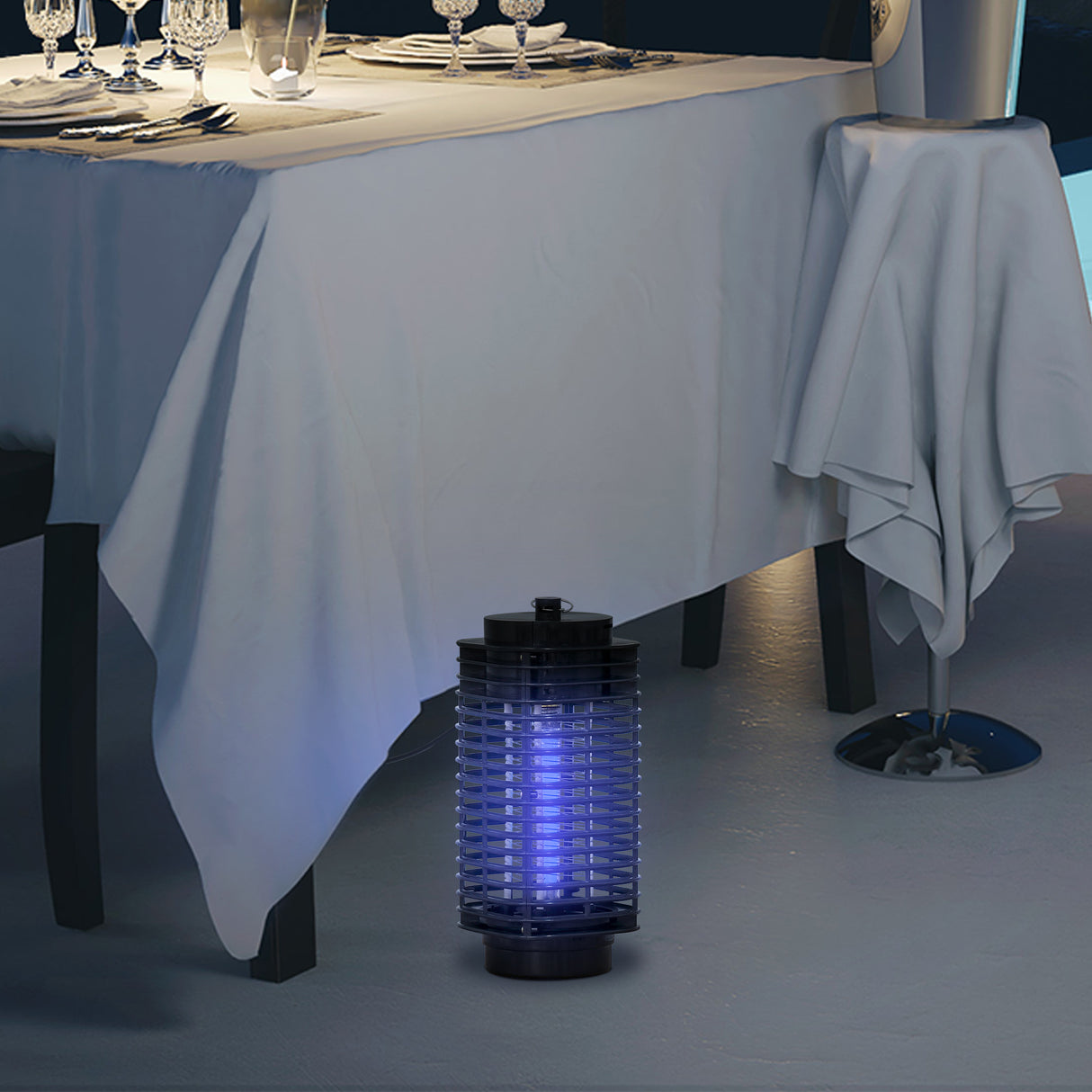 easycomfort easycomfort lampada antizanzare elettroinsetticida con luce uv per interno ed esterno 11x11x26 cm nero