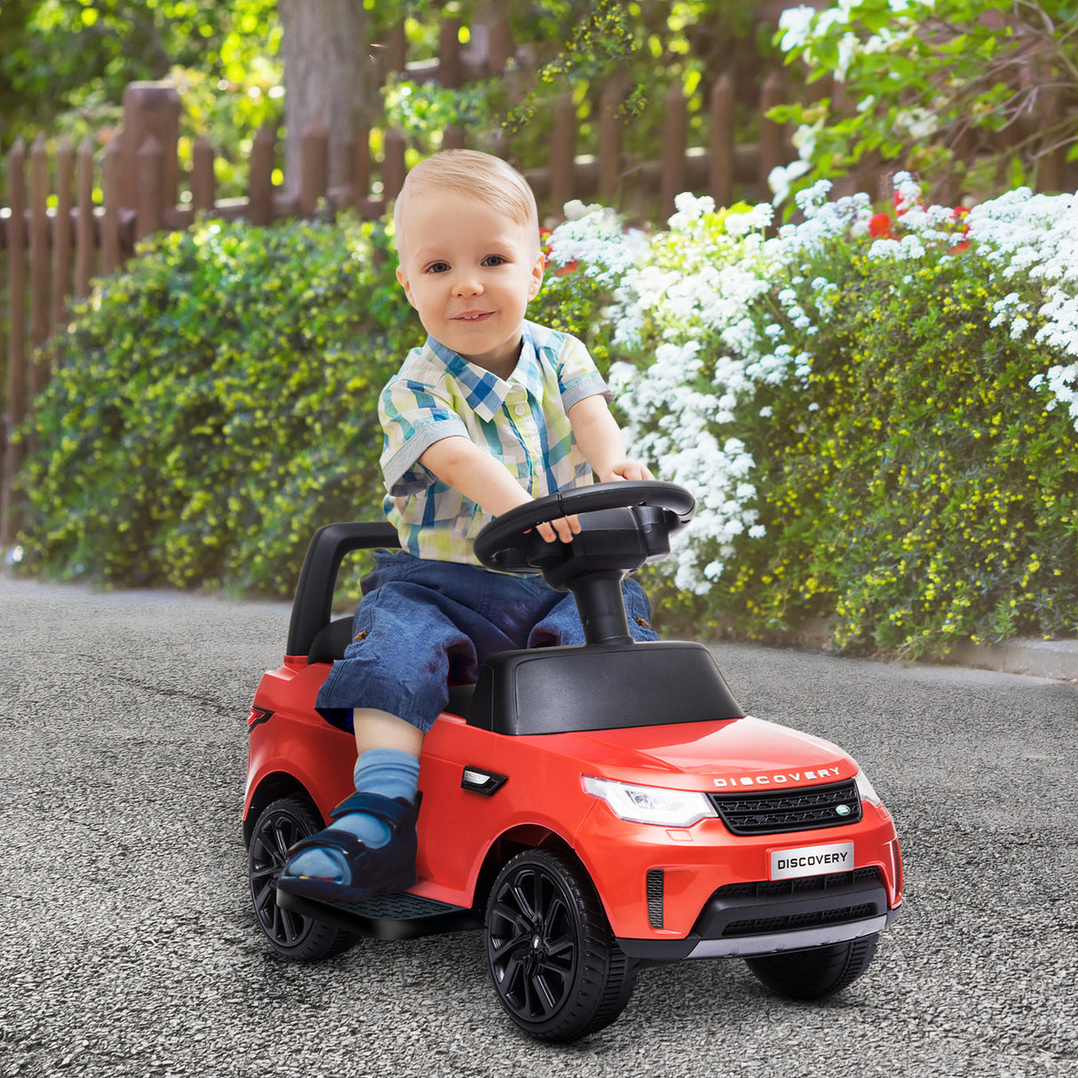 easycomfort easycomfort macchina elettrica per bambini auto con licenza land rover 6v funzionamento elettrico e a spinta velocita 3kmh rosso