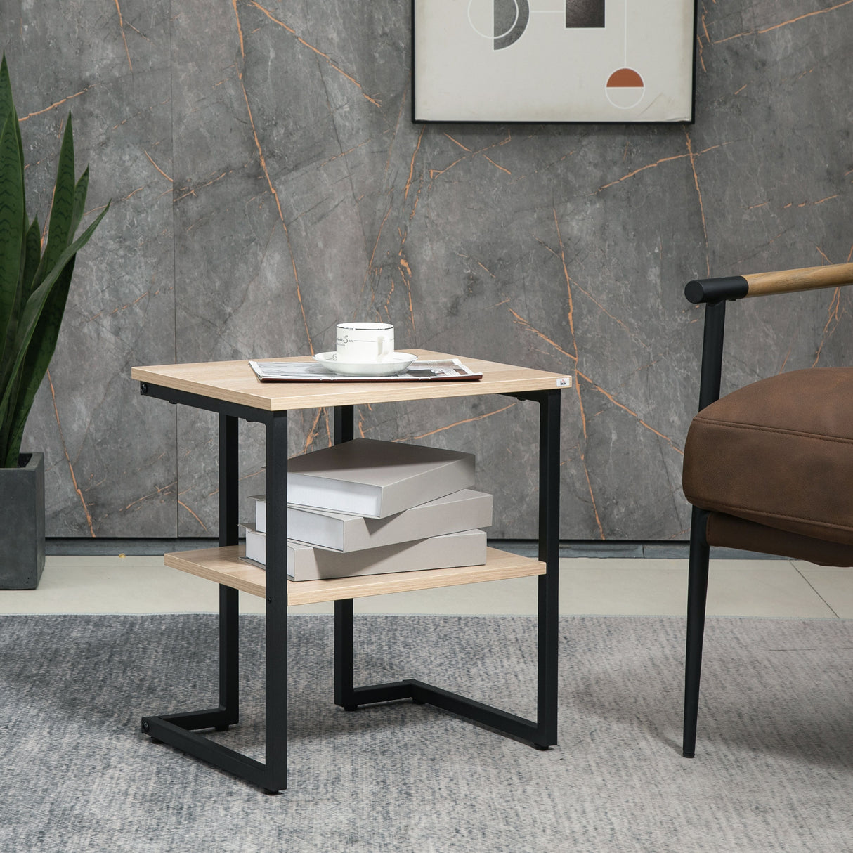 immagine-2-easycomfort-easycomfort-tavolino-da-caffe-con-mensola-inferiore-in-acciaio-e-legno-45x35x48cm