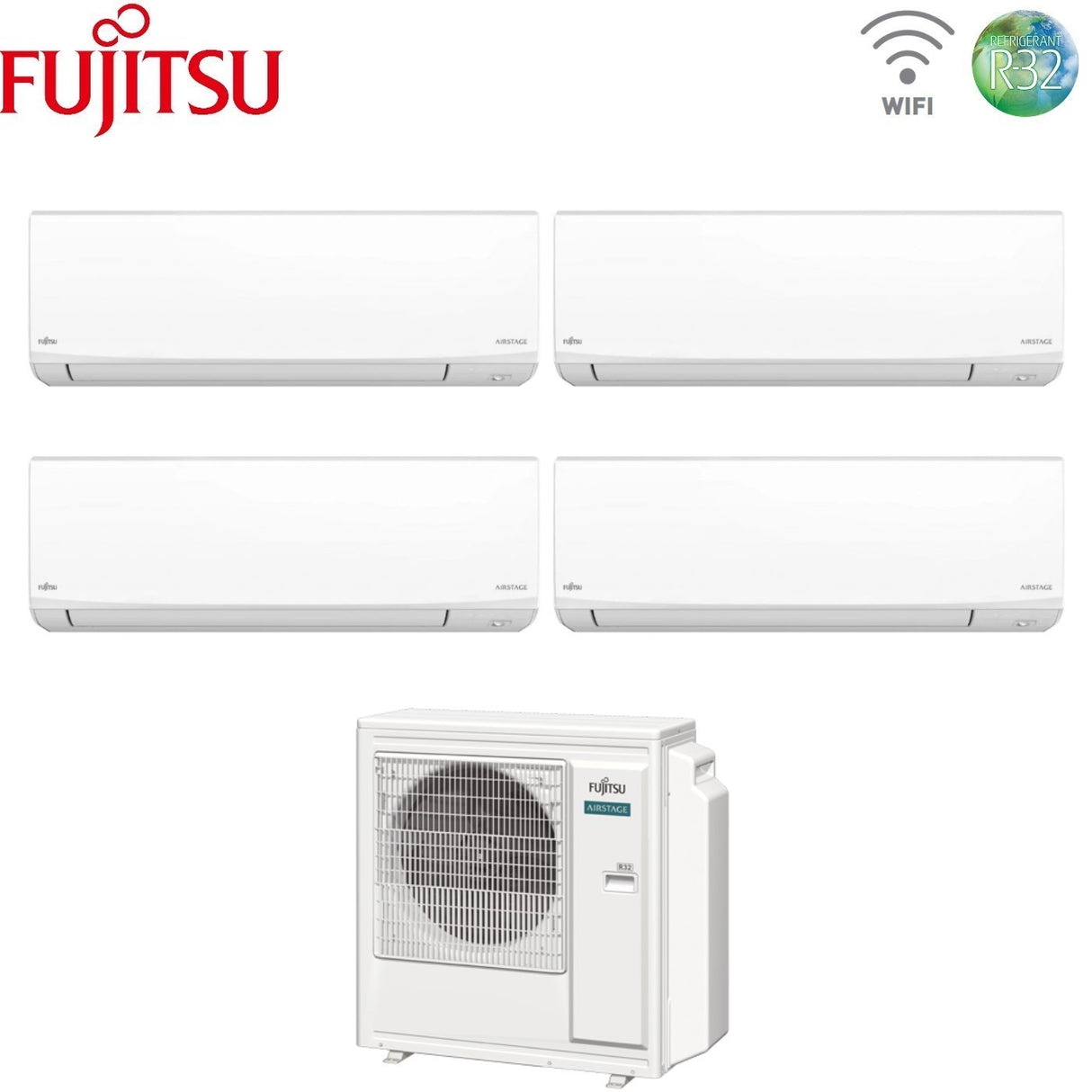 fujitsu condizionatore quadri split fujitsu kj white 791212 con aoeg30kbta4 r 32 wi fi integrato