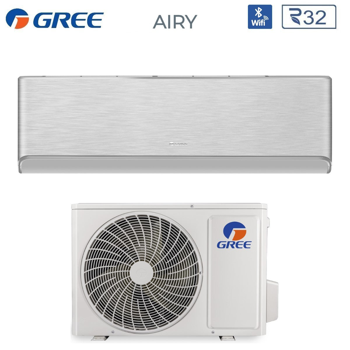 gree condizionatore gree airy silver 9000 btu gwh09avcxb k6dna1b r 32 wi fi integrato