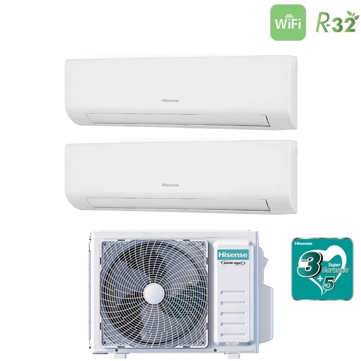 hisense climatizzatore condizionatore hisense dual split inverter serie energy ultra 99 con 2amw42u4rgc r 32 wi fi integrato 90009000