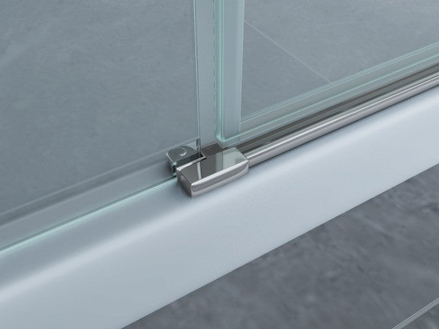 idrom porta doccia in cristallo con apertura a battente esterna