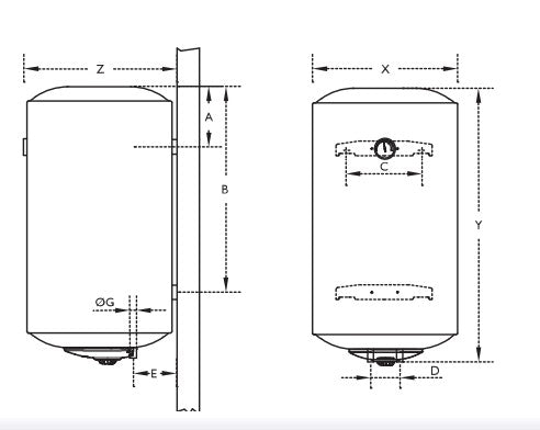 isea scaldabagno elettrico isea swing plus 1005 ho attacco a sinistra