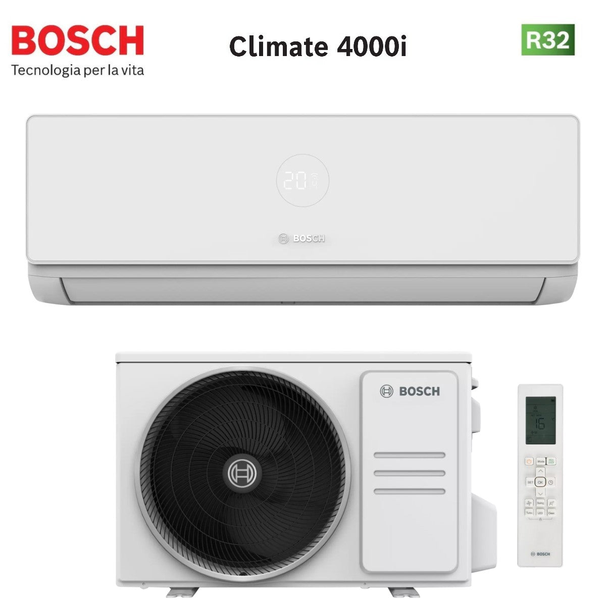 junkers bosch condizionatore bosch climate 4000i 9000 btu cl4000i set 26 we r 32 wi fi optional