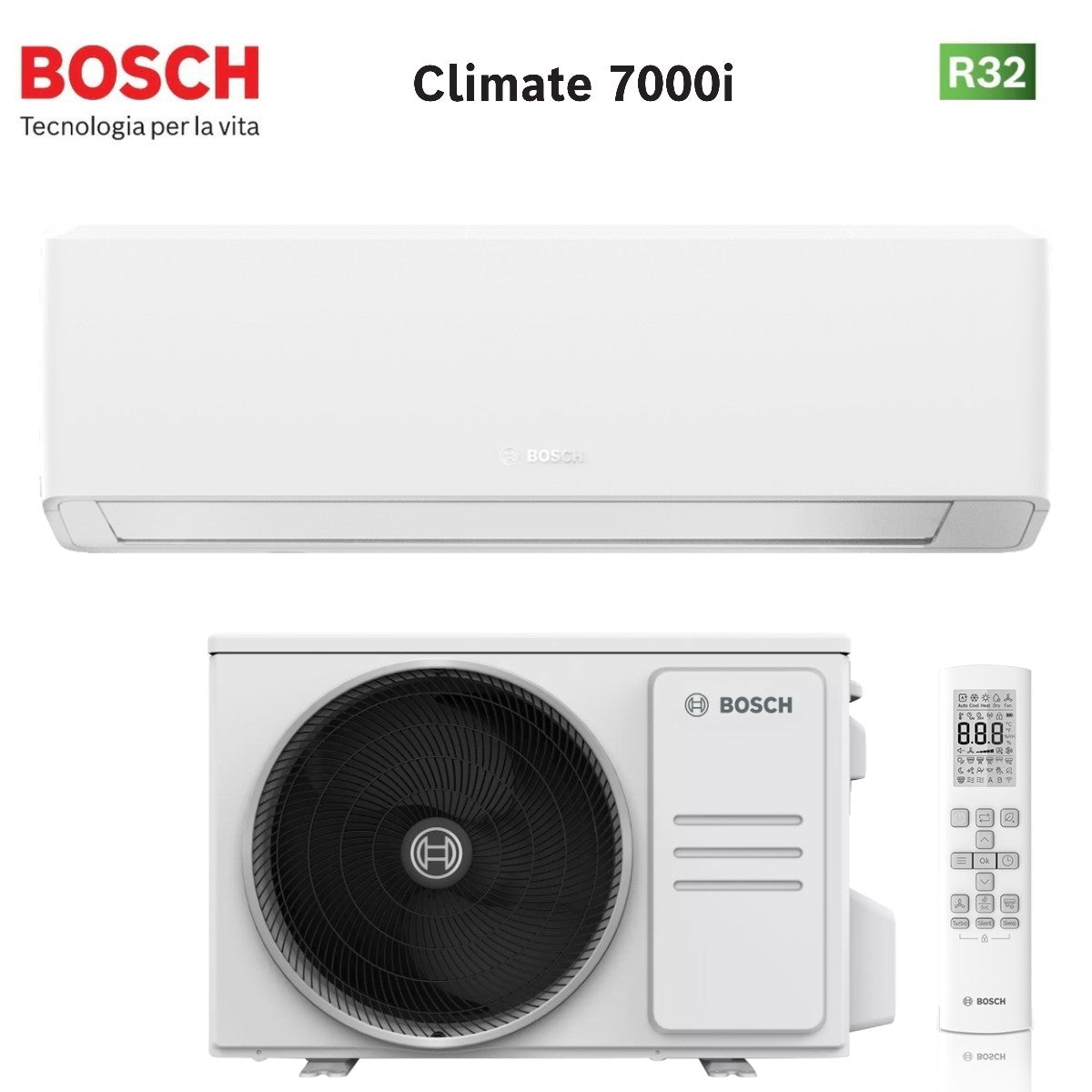 junkers bosch condizionatore bosch climate 7000i 15000 btu cl7000i set 41 e r 32 wi fi integrato