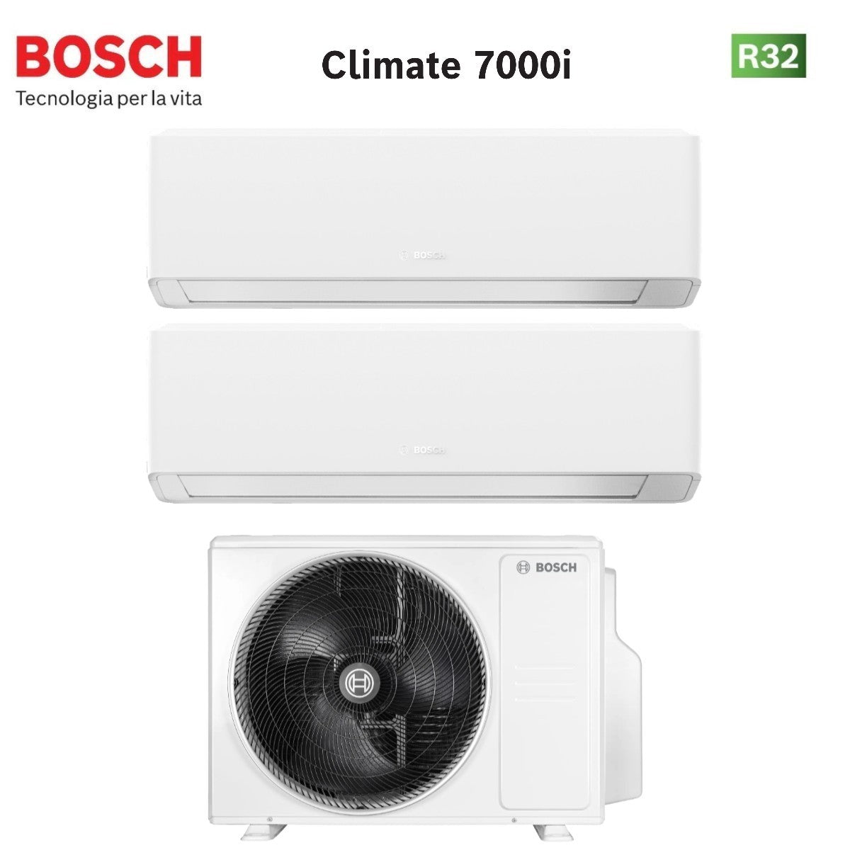 junkers bosch condizionatore dual split bosch climate 7000i white 1212 con 5000m 532 e r 32 wi fi integrato