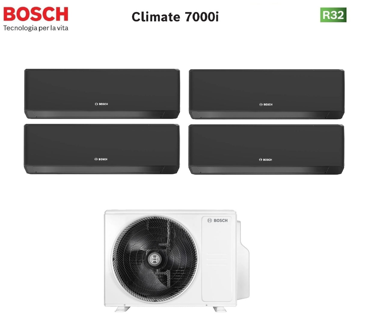junkers bosch condizionatore quadri split bosch climate 7000i black 99918 con 5000m 1054 e r 32 wi fi integrato