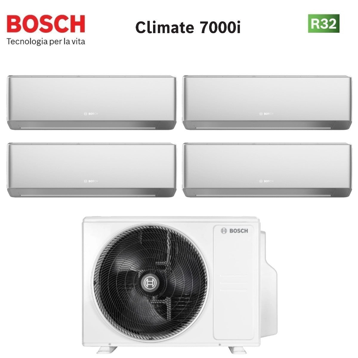 junkers bosch condizionatore quadri split bosch climate 7000i silver 791218 con 5000m 1054 e r 32 wi fi integrato