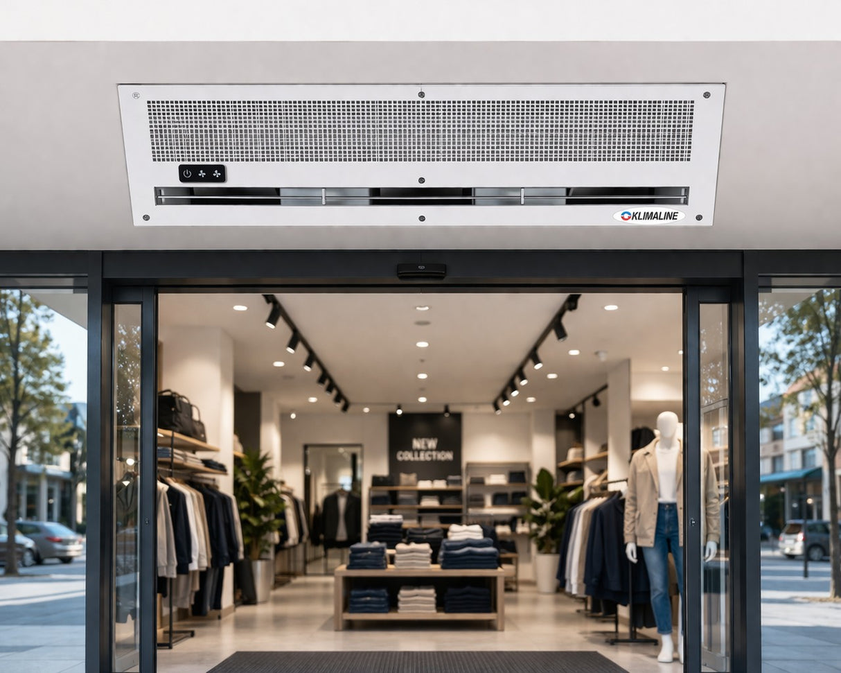 klimaline barriera d aria ad incasso klimaline ecoline 1s 738b da 120 cm 2 velocita senza resistenza con telecomando incluso