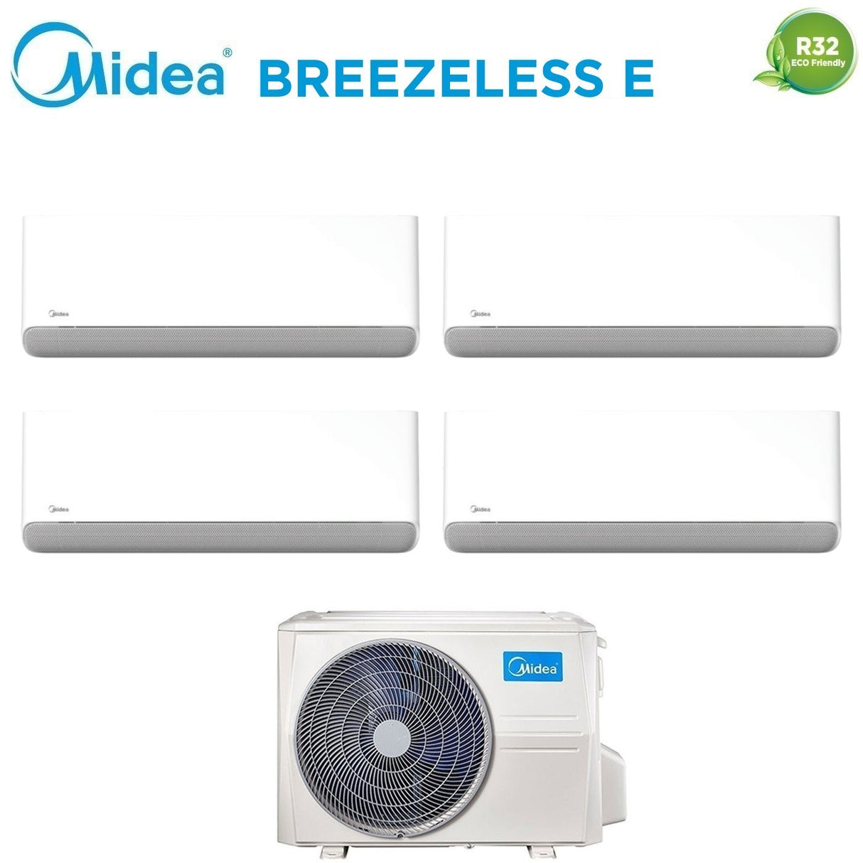 midea condizionatore quadri split midea breezeless e 12121212 con m4o 36fn8 q r 32 wi fi integrato