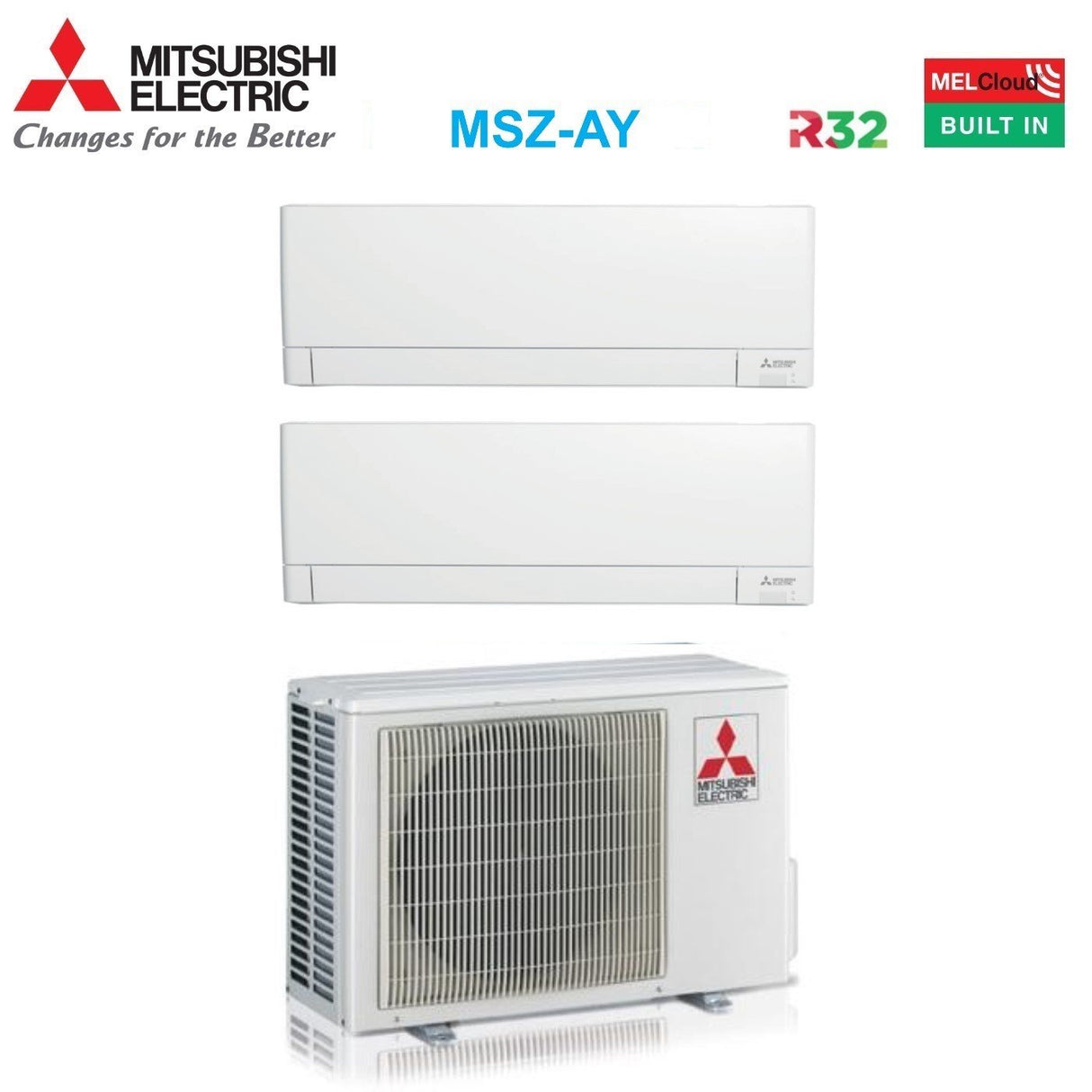 mitsubishi electric condizionatore mitsubishi electric dual split ay 77 con mxz 2f33vf r 32 wi fi integrato