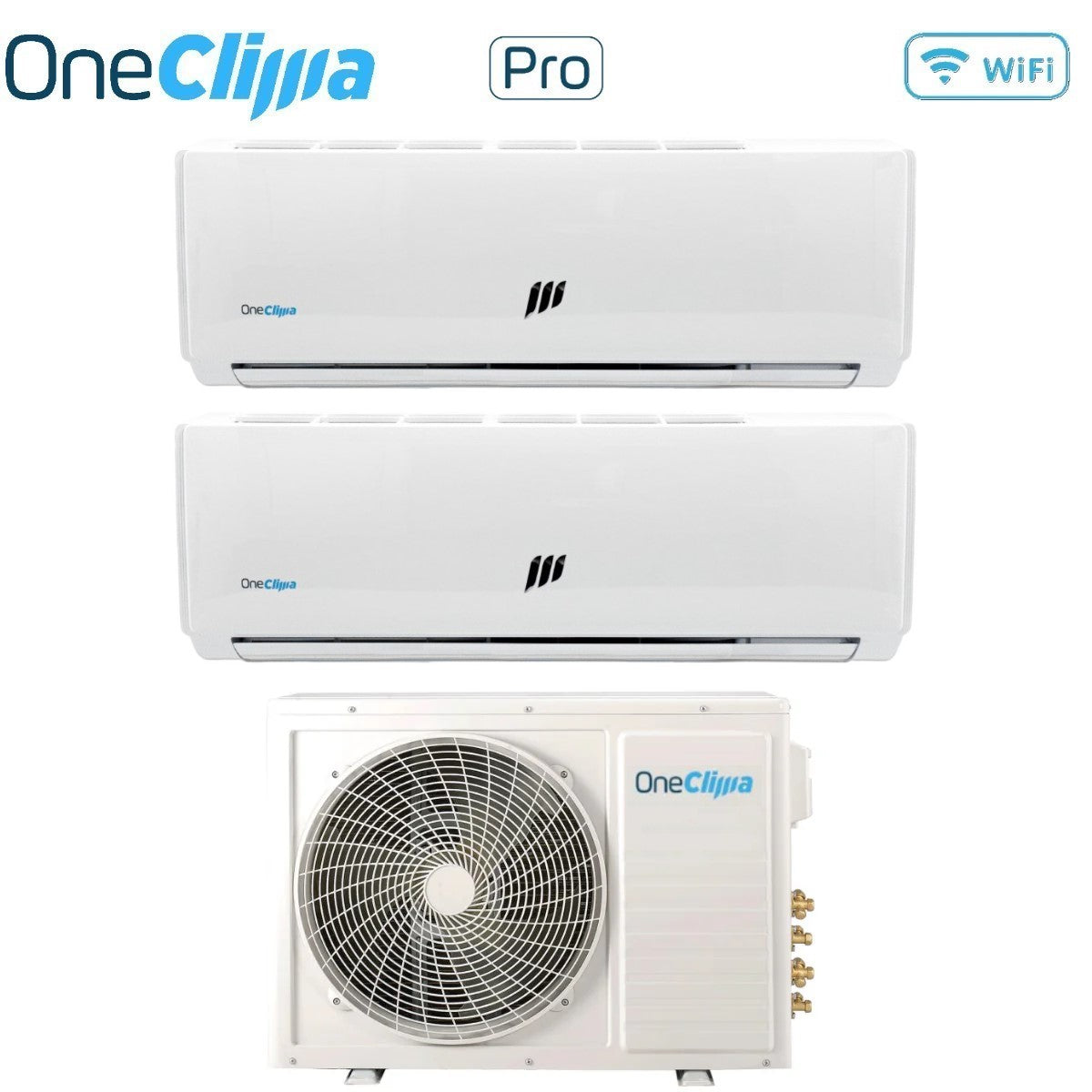 oneclima climatizzatore condizionatore oneclima dual split inverter serie pro 1212 con mlt27x3y24 r 32 wi fi optional 1200012000 ean 8059657036346