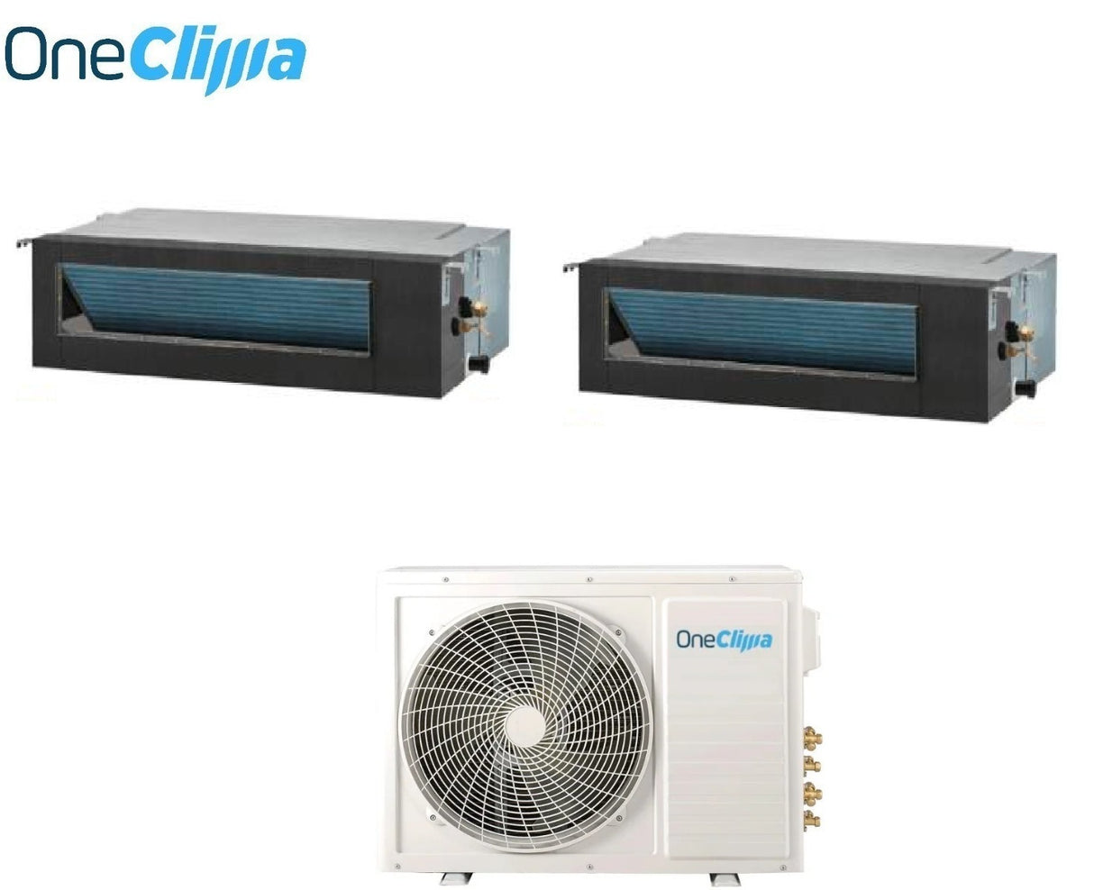 oneclima condizionatore oneclima dual split canalizzato 1218 con mlt27x3y24 r 32 wi fi optional con telecomando di serie incluso