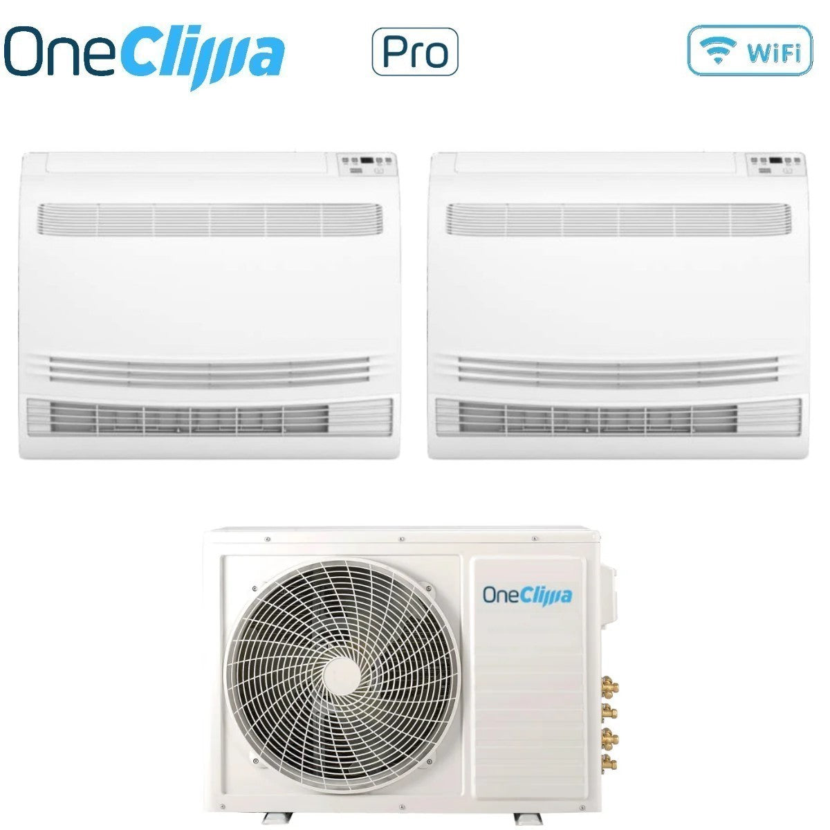 oneclima condizionatore oneclima dual split console 1212 con mlt27x3y24 r 32 wi fi optional con telecomando di serie