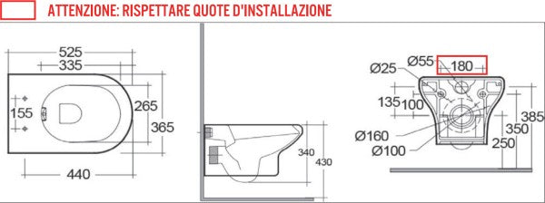 rak ceramics vaso wc sospeso rak compact rimless in ceramica attacco 180 con scarico a parete