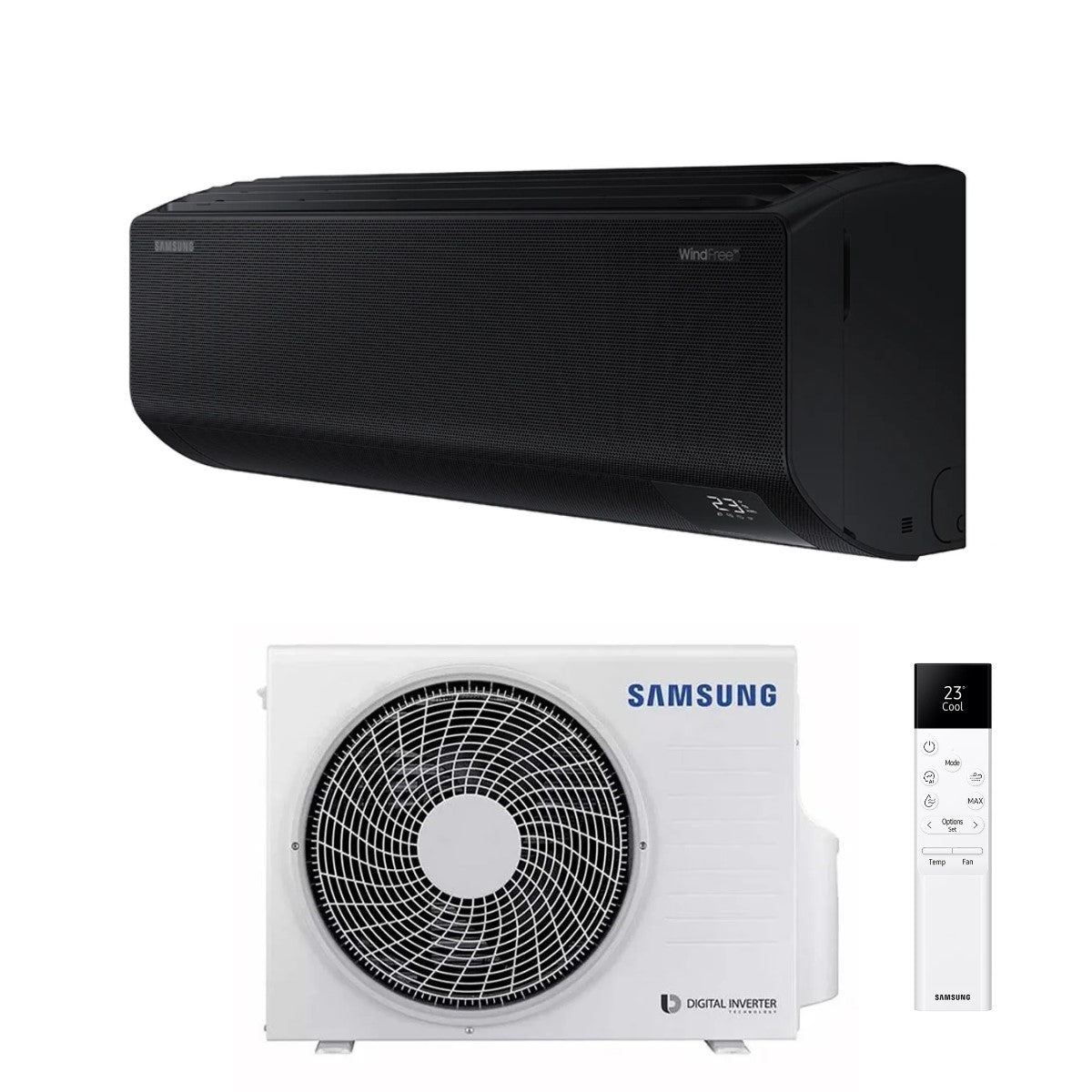 samsung condizionatore samsung inverter serie windfree black 9000 btu f ar09blk r 32 wi fi integrato
