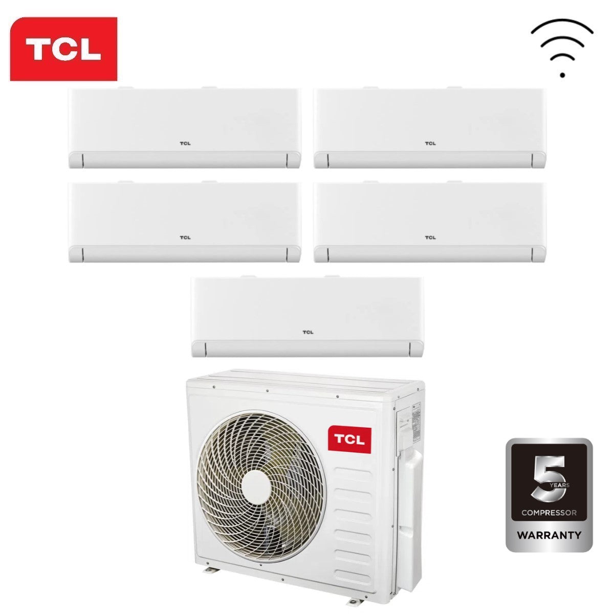 tcl climatizzatore condizionatore tcl penta split inverter serie breezein 99999 con mt4250 r 32 wi fi integrato 90009000900090009000