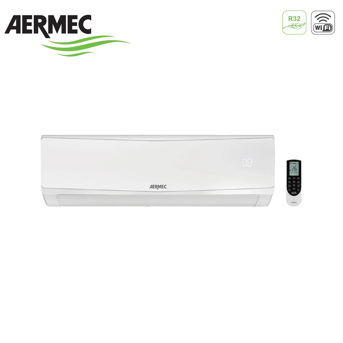 unita interna a parete aermec serie spg 12000 btu spg350w r 32 wi fi optional