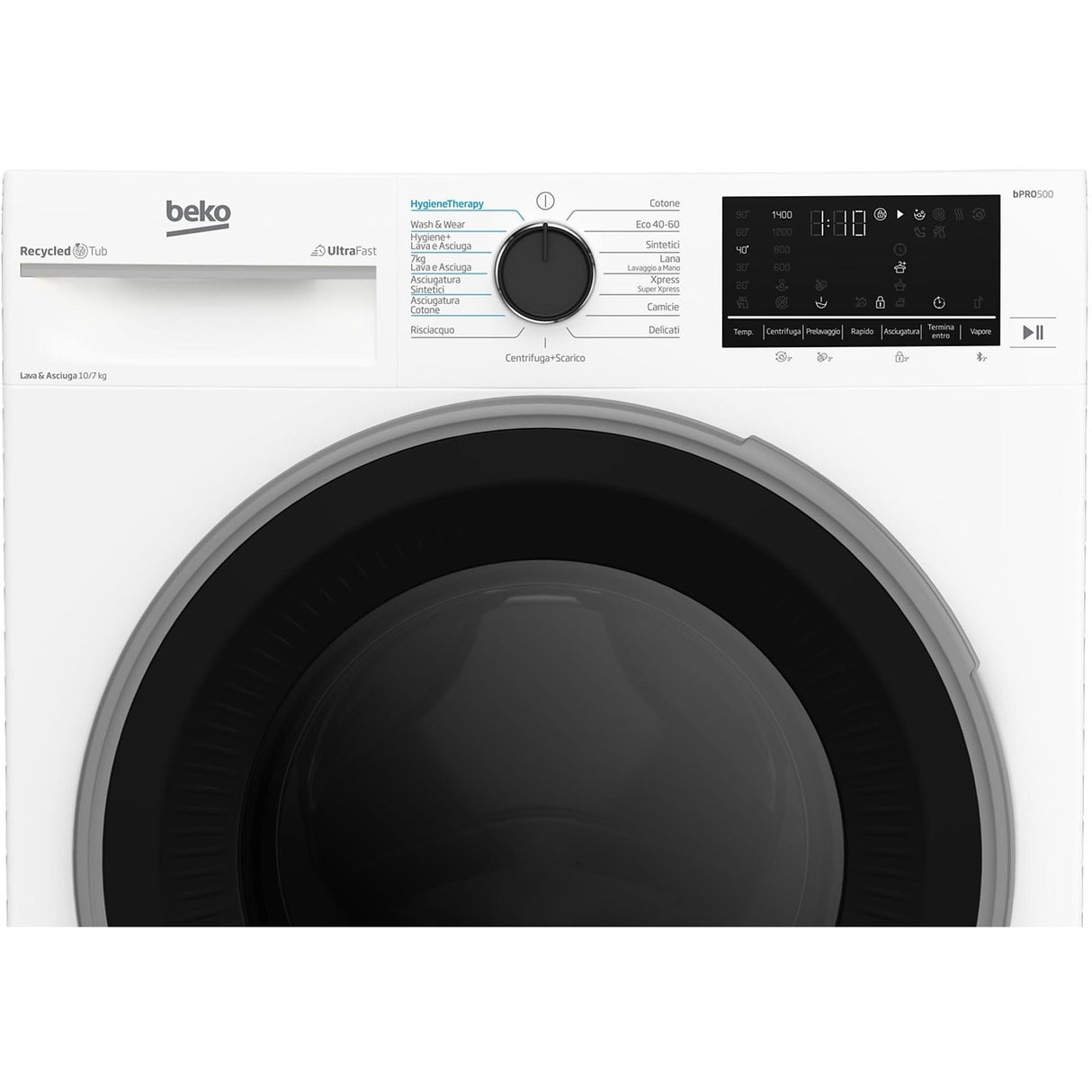 beko lavasciuga beko bdt510744s 10 kg lavaggio 7 kg asciugatura 1400 giri a845xl60xp60 bianco ean 8690842650857