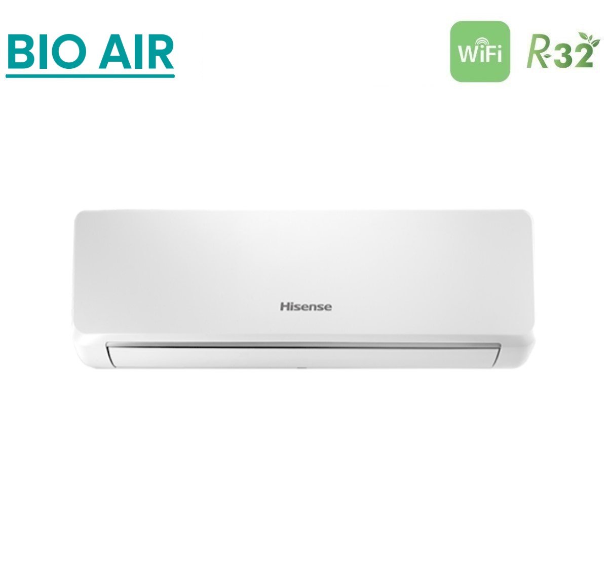 climatizzatore condizionatore hisense dual split inverter serie bio air 12_12 con 2amw52u4rxc r 32 wi fi integrato 12000_12000