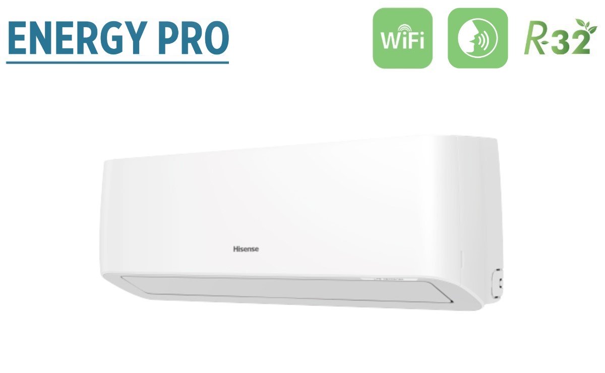 climatizzatore condizionatore hisense dual split inverter serie energy pro 12_12 con 2amw52u4rxc r 32 wi fi integrato 12000_12000 novita