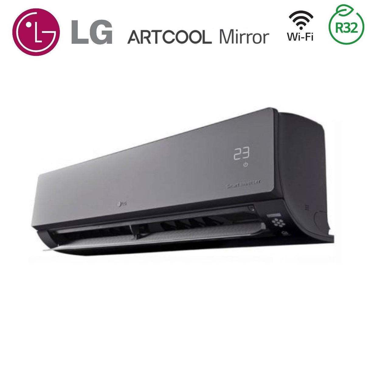 climatizzatore condizionatore lg inverter artcool mirror 12000 btu ac12bh r 32 wi fi integrato uv nano voice control classe a__ a_
