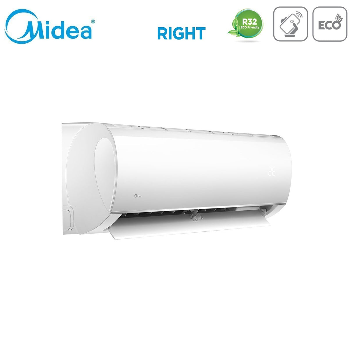 climatizzatore condizionatore midea dual split inverter serie right 9_9 con m2od 18hfn8 q r 32 wi fi optional 9000_9000 novita