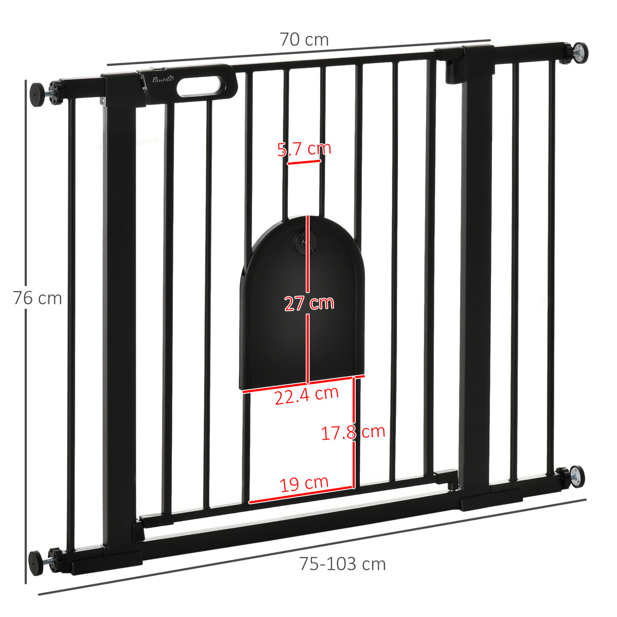 easycomfort easycomfort cancellino per cani regolabile con porta piccola e chiusura automatica 75 103x76cm nero