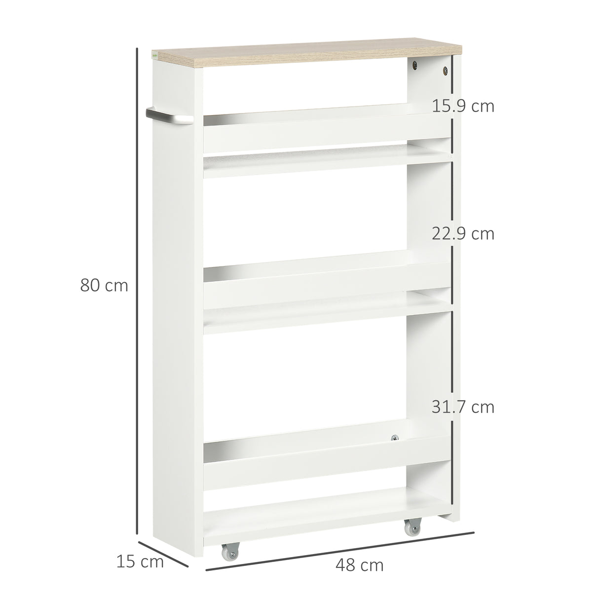 immagine-3-easycomfort-easycomfort-carrello-bagno-salvaspazio-a-3-ripiani-con-rotelle-e-maniglia-in-legno-48x15x80cm-bianco