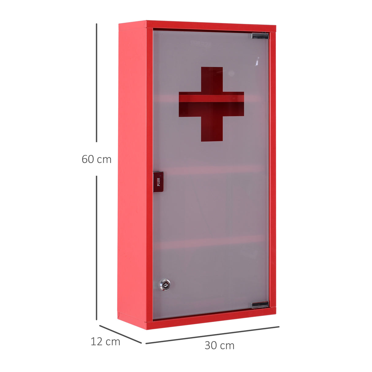 easycomfort easycomfort cassetta porta medicine armadietto medicinali 4 livelli porta in vetro 603012cm rosso ean 8054111840521