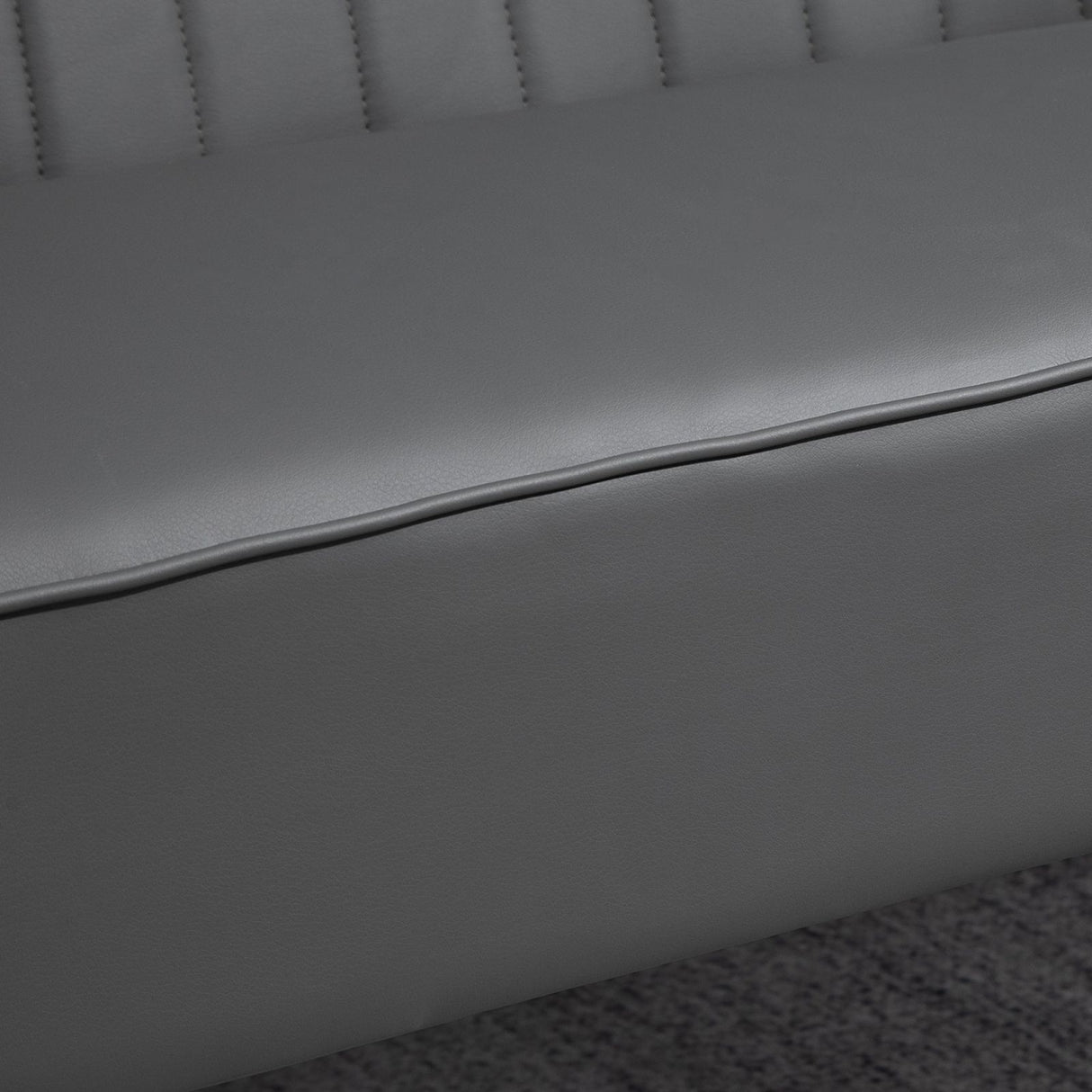 easycomfort easycomfort divano a 2 posti dal design moderno telaio in legno e rivestimento in pelle sintetica grigia 108 5 x 61 x 79cm ean 8055776910611